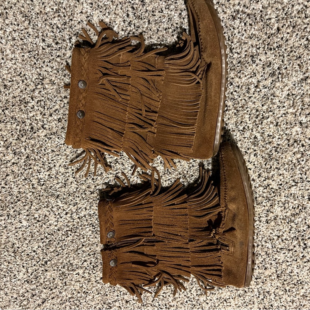 Brown Fringe Boots